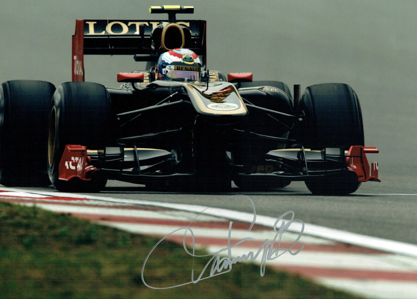 Vitaly PETROV Signed Autograph MASSIVE 16x12 Renault LOTUS F1 Photo Poster painting AFTAL COA