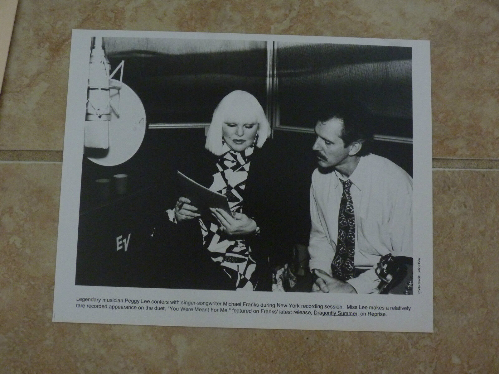 Peggy Lee Michael Franks 8x10 B&W Publicity Picture Promo Photo Poster painting