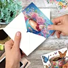 (US Local)6PCS Coffee DIY Diamond Art Greeting Cards Congratulations Cards & Gifts