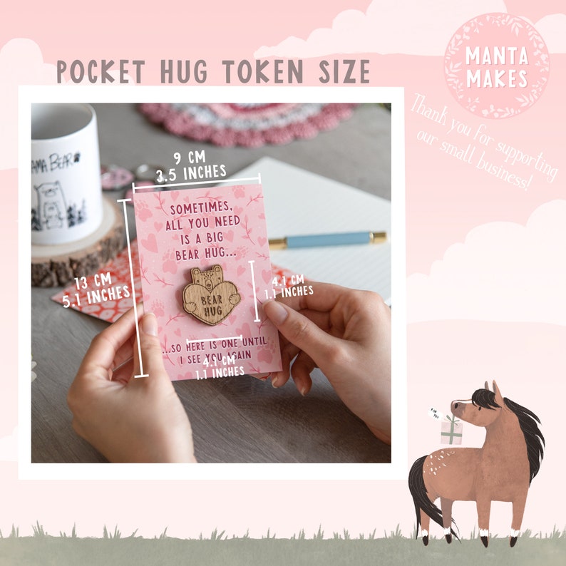 Pocket hug token send a hug gift  thinking of you  miss you image 3