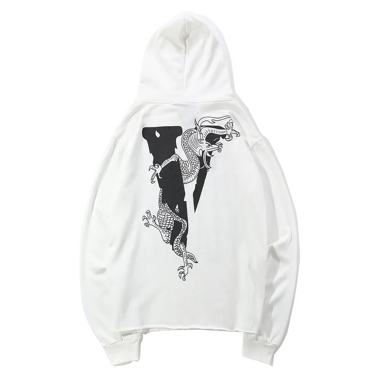 Vlone Hoodie Printed Hoodie Autumn Men's Women's Hoodie Pullover Loose Sweater