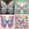 Papillon coloré-partiel spécial diamant peinture-30 * 30cm