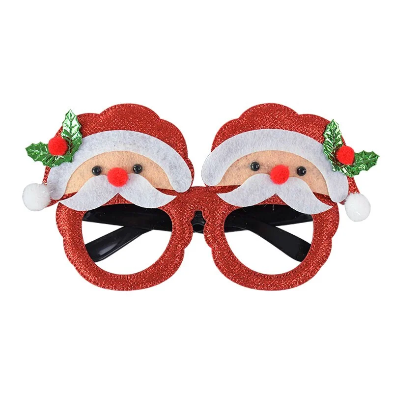 2022 Merry Christmas Glasses Santa Claus Snowman Christmas Decorations For Home Xmas Natal Navidad Decor New Year Kids Gifts