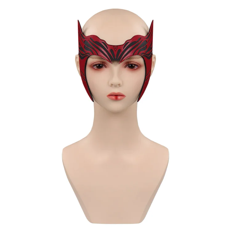 Doctor Strange in the Multiverse of Madness - Scarlet Witch Mask Cosplay PU Masks Helmet Masquerade Halloween Party Costume Props