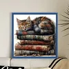 Cat-Partial 11CT Stamped Cross Stitch Bead Embroidery 36*36cm/14.17*14.17in tapestrymarket