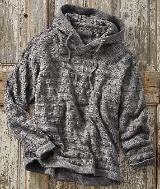 Men's Casual Waffle Neck Long Sleeve T-Shirt