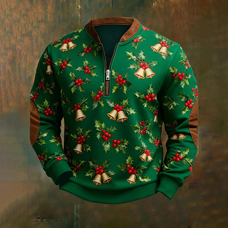 Men's Casual Christmas Print Sweatshirt elevenforest