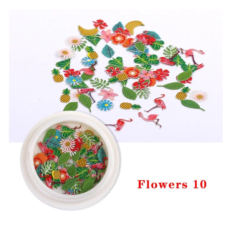 Spring Summer Flower Nail Decoration Wood Pulp Paper Mini Daisy Simulation Flower Butterfly Fashion DIY Nail Art Design Charm