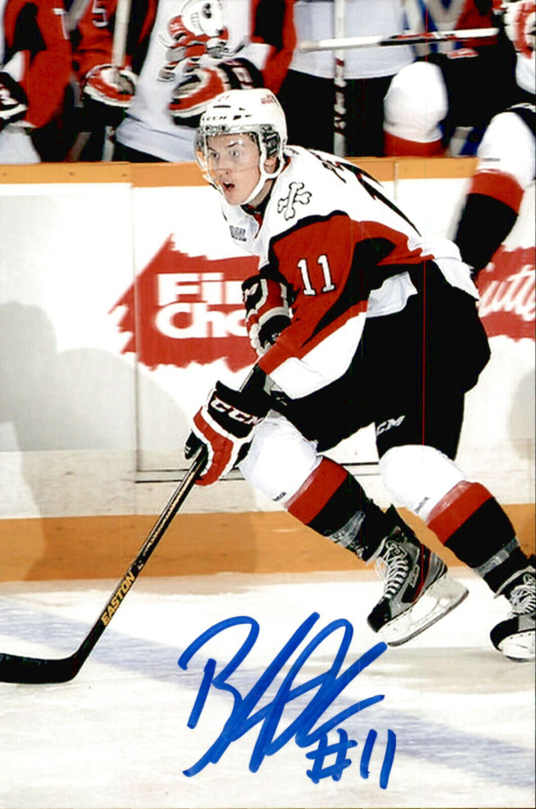 Brendan Perlini SIGNED 4x6 Photo Poster painting NIAGARA ICE DOGS / EDMONTON OILERS #4