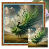 Green Dress Girl-11CT Stamped Cross Stitch 40*40cm