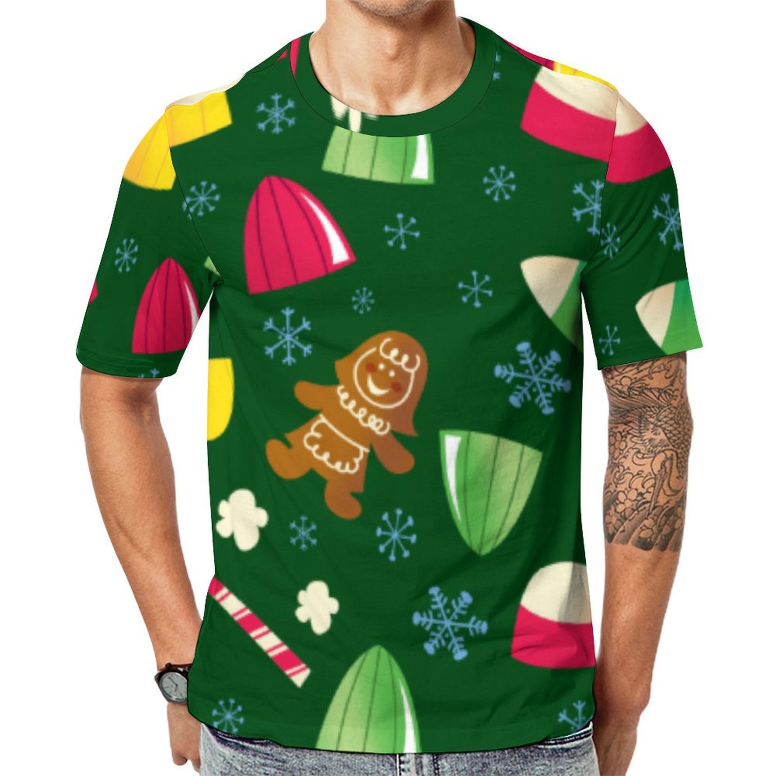 Elf The Movie Candy  Short Sleeve Print Unisex Tshirt Summer Casual Tees for Men and Women Coolcoshirts