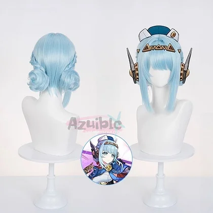 Azuiblc 鳴潮 ルパ ウィッグ 紫ピンクグラデ 前髪42cm+