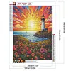 Sunrise Sea Lighthouse-Full Round Diamond Painting 50*65CM