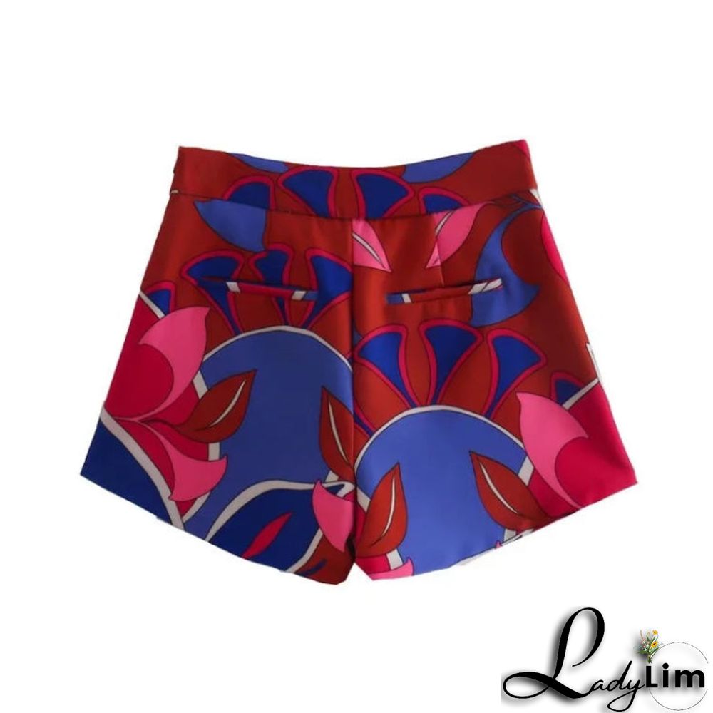 Single-breasted Printed Shirt and Bottom