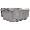 Buckhorn AR2420120201000 Industrial Grade Plastic Attached Lid Flip TOP 17 gallon Container Tote - 24" x 20" x 12" - Grey,