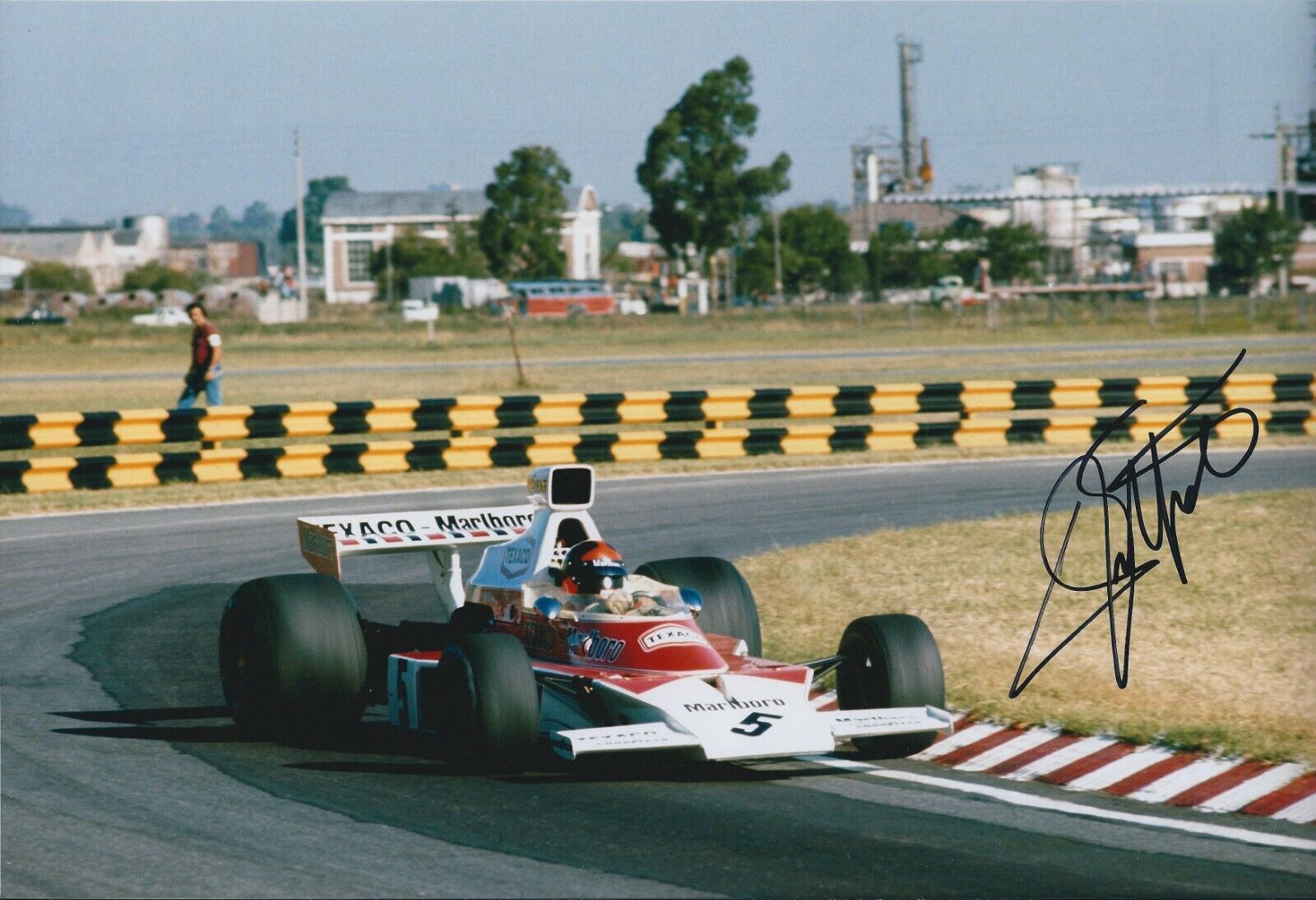 Emerson FITTIPALDI Autograph SIGNED Texaco McLAREN 12x8 Photo Poster painting AFTAL COA