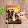 Elefant Kristall Notizblock Skizzenbuch - 5d DIY Handwerk Notizbuch