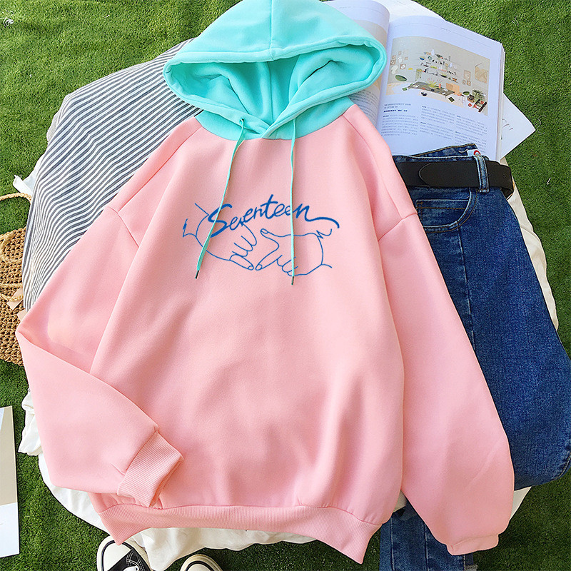 SEVENTEEN Color Block Warm Hoodie officialsvtshop