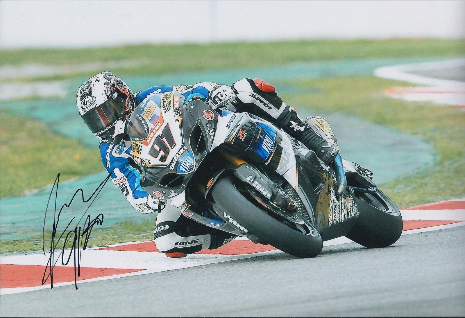 Leon HASLAM Signed 12x8 Suzuki Superbikes Photo Poster painting Autograph AFTAL COA