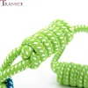 Transer Pet Supply Dog Toys Dogs Chew Teeth Clean Outdoor Traning Fun Playing Green Rope Ball Toy For Large Small Dog Cat 71229