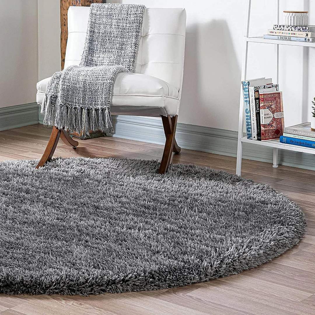 Fluffy Round Rug ,Machine Washable Carpet 