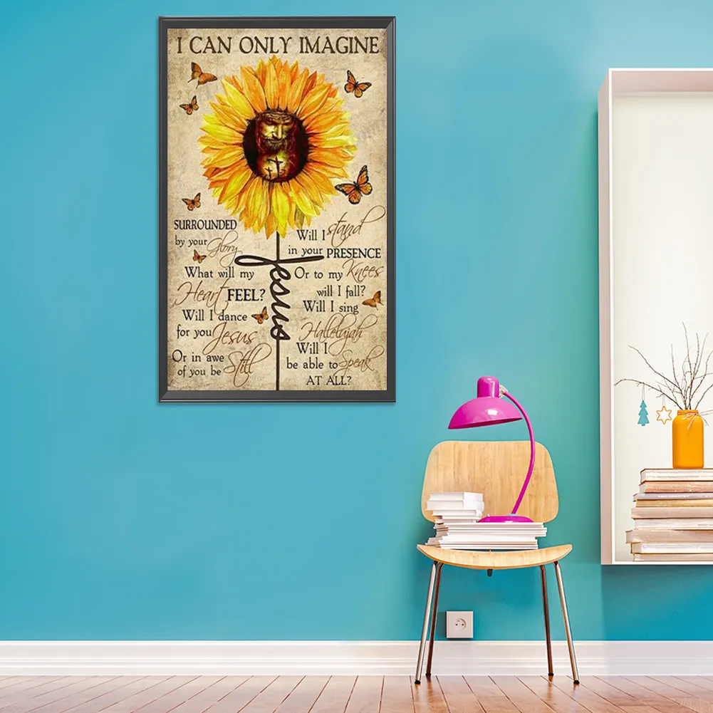 Diamond Painting - Full Round Drill - Sunflower Letters(40*60cm)