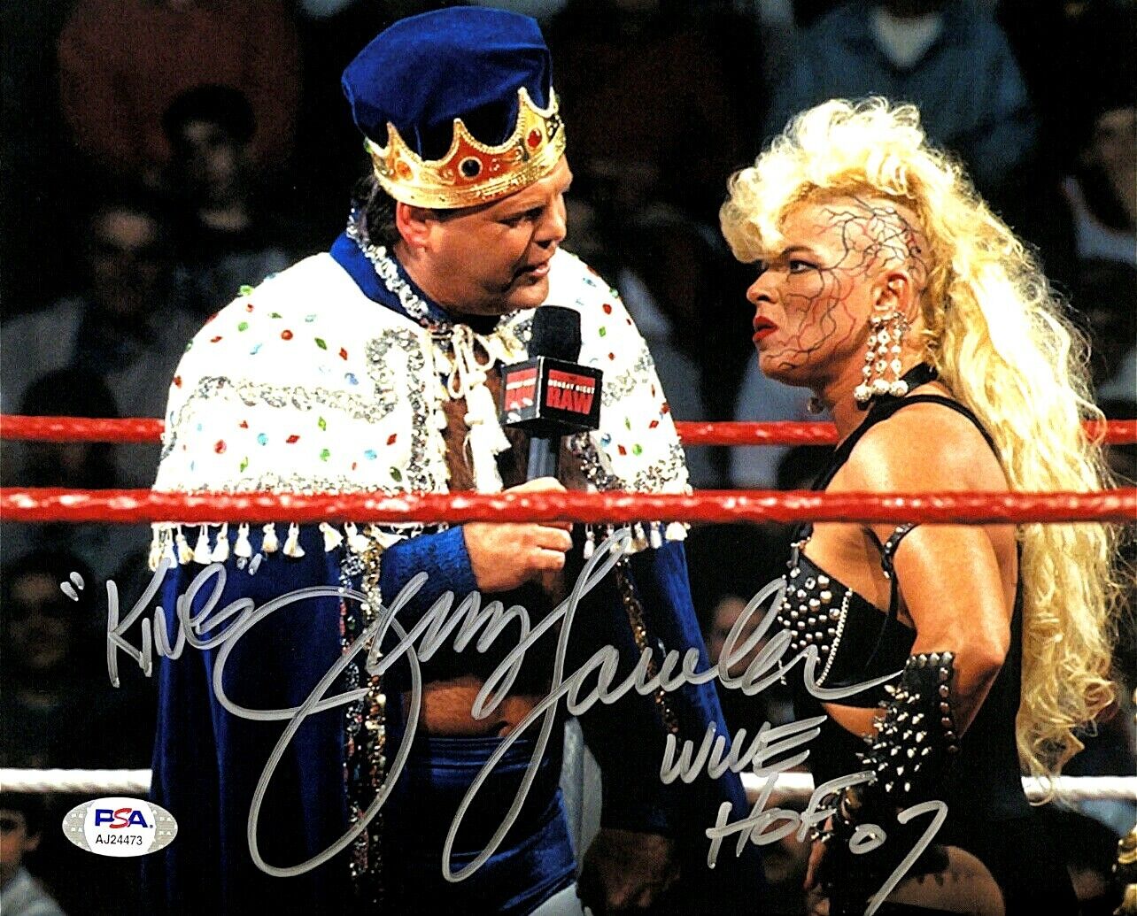 WWE JERRY THE KING LAWLER HAND SIGNED AUTOGRAPHED 8X10 Photo Poster painting WITH PSA DNA COA 12