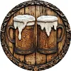 4PCS Beer - Round Vintage Metal Signs Set - 30*30cm