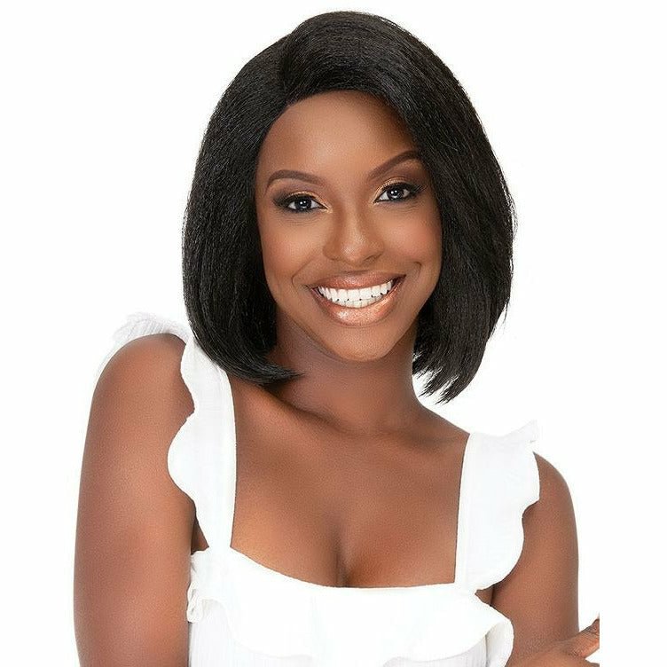 Janet Collection Natural Me Human Hair Blend Lace Front Wig - Ann