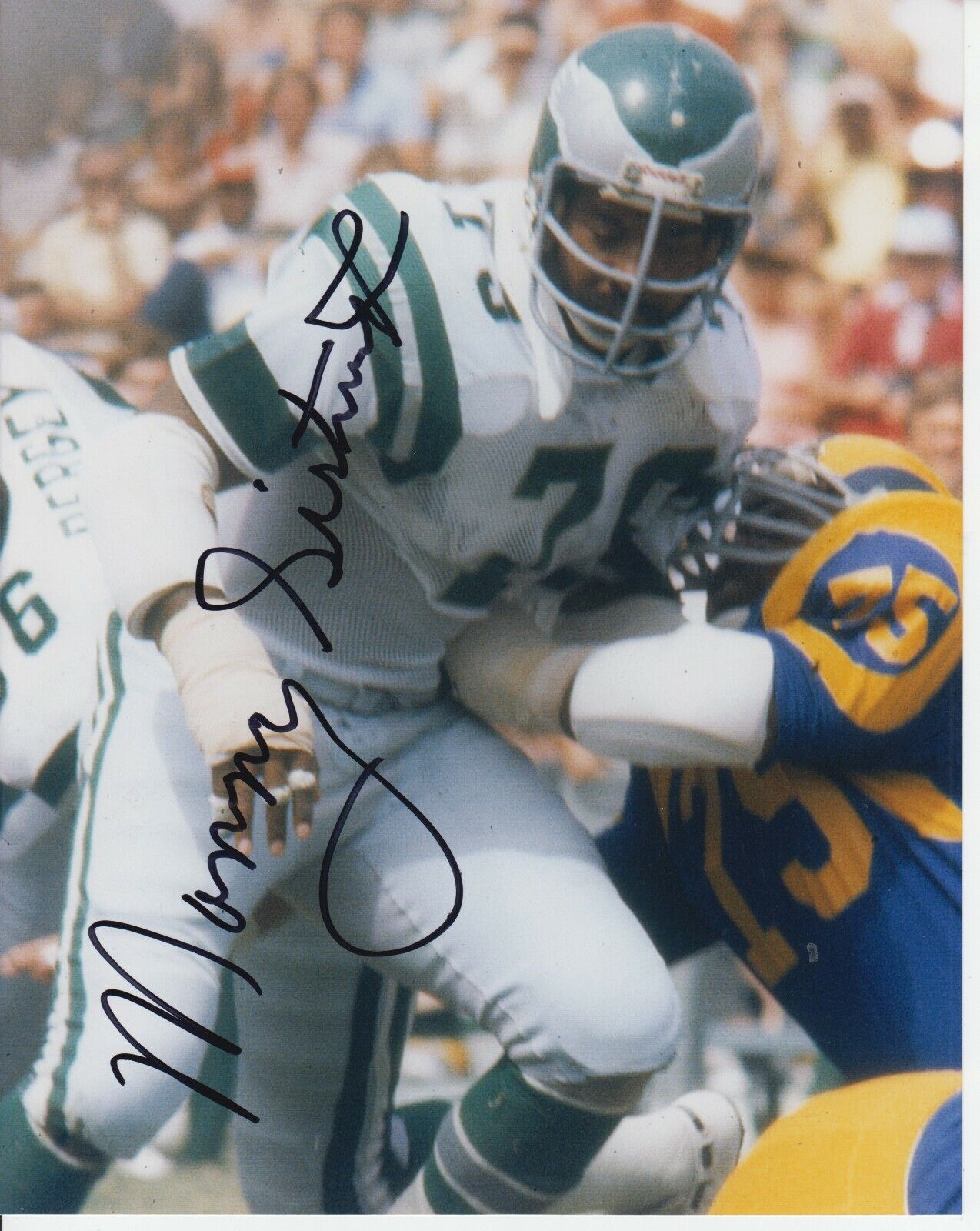 Manny Sistrunk #0 8x10 Signed Photo Poster painting w/ COA Philadelphia Eagles -