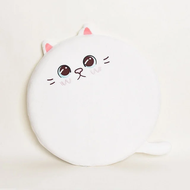 Cute Animals Cartoon Cat Shiba Inu Round Shape Chair Seat Cushion Sofa Decoration Gift Plush Soft Pillow Toys Back cushion Doll
