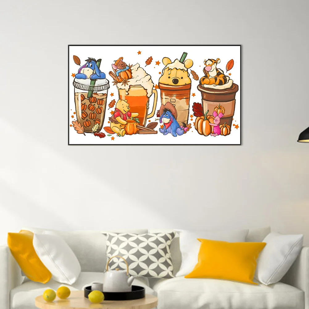 Diamond Painting - Full Round Drill - Winnie the Pooh Drinks(Canvas|70*40cm)