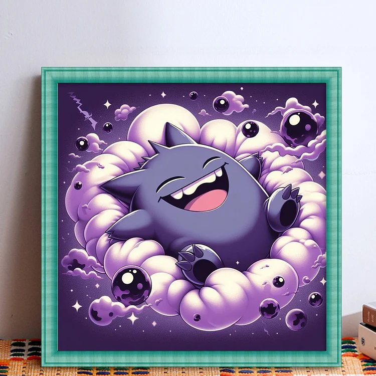 Pokémon-Gengar (50*50cm) 11CT Stamped Cross Stitch