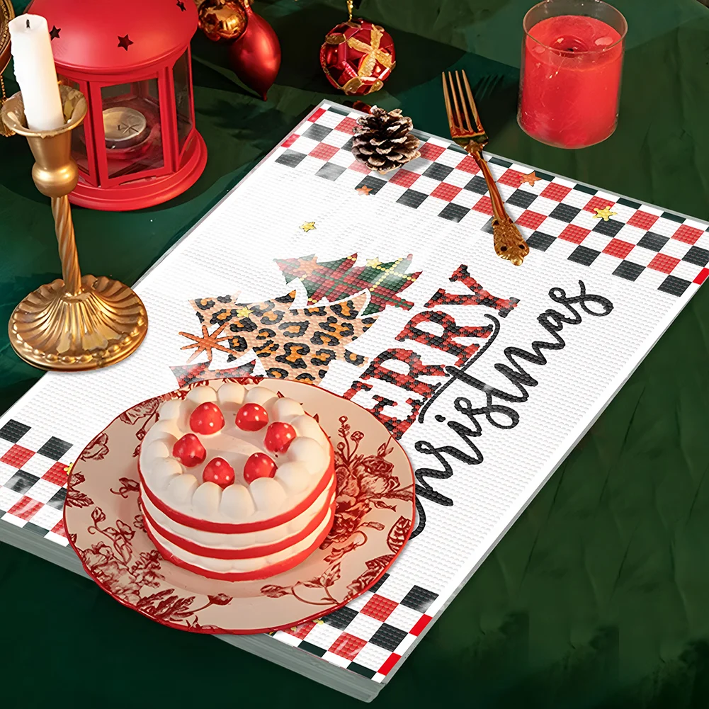 DIY Christmas Diamond Painting Placemats DIY Diamond Dot Kits for Home Decor
