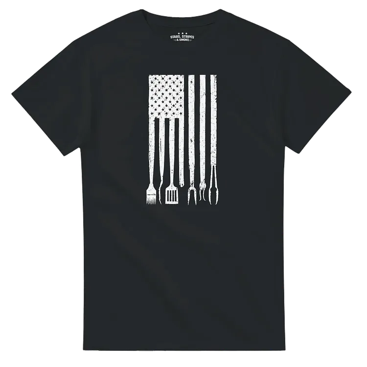 BBQ American Flag Graphic Shirt &ndash; Funny Grill Master Tee, Hoodie & Sweatshirt for Men & Women