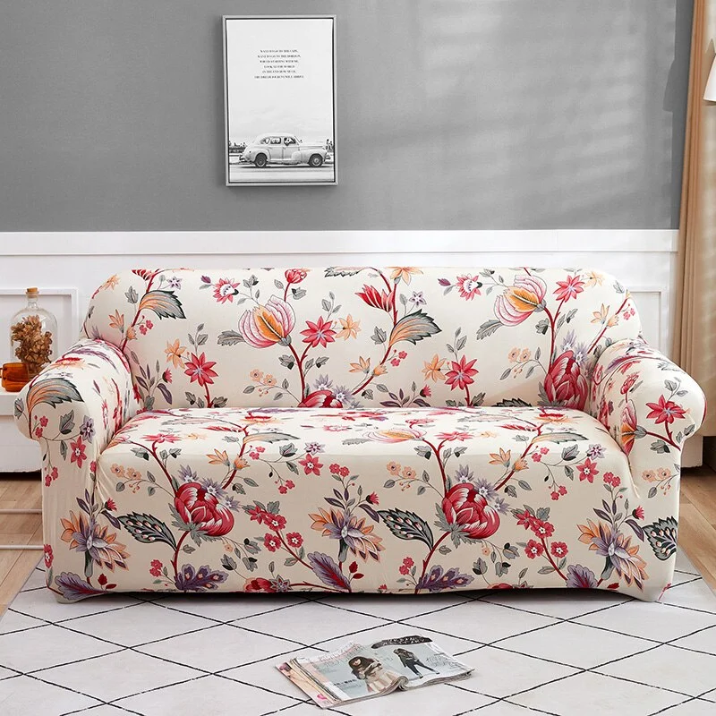 Athvotar Printing Elastic Slipcovers Stretch Sofa Covers for Living Room Corner Couch Cover Sectional Armchair Cover 1/2/3/4 seat