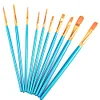 10pcs/set Watercolor Paint Brushes Round Pointed Tip Nylon Painting Brush