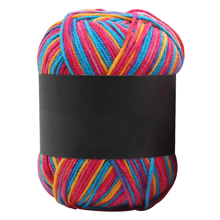 Gradient Color Milk Cotton Yarn Scarf Sweater Crochet Knitting Yarn (P)