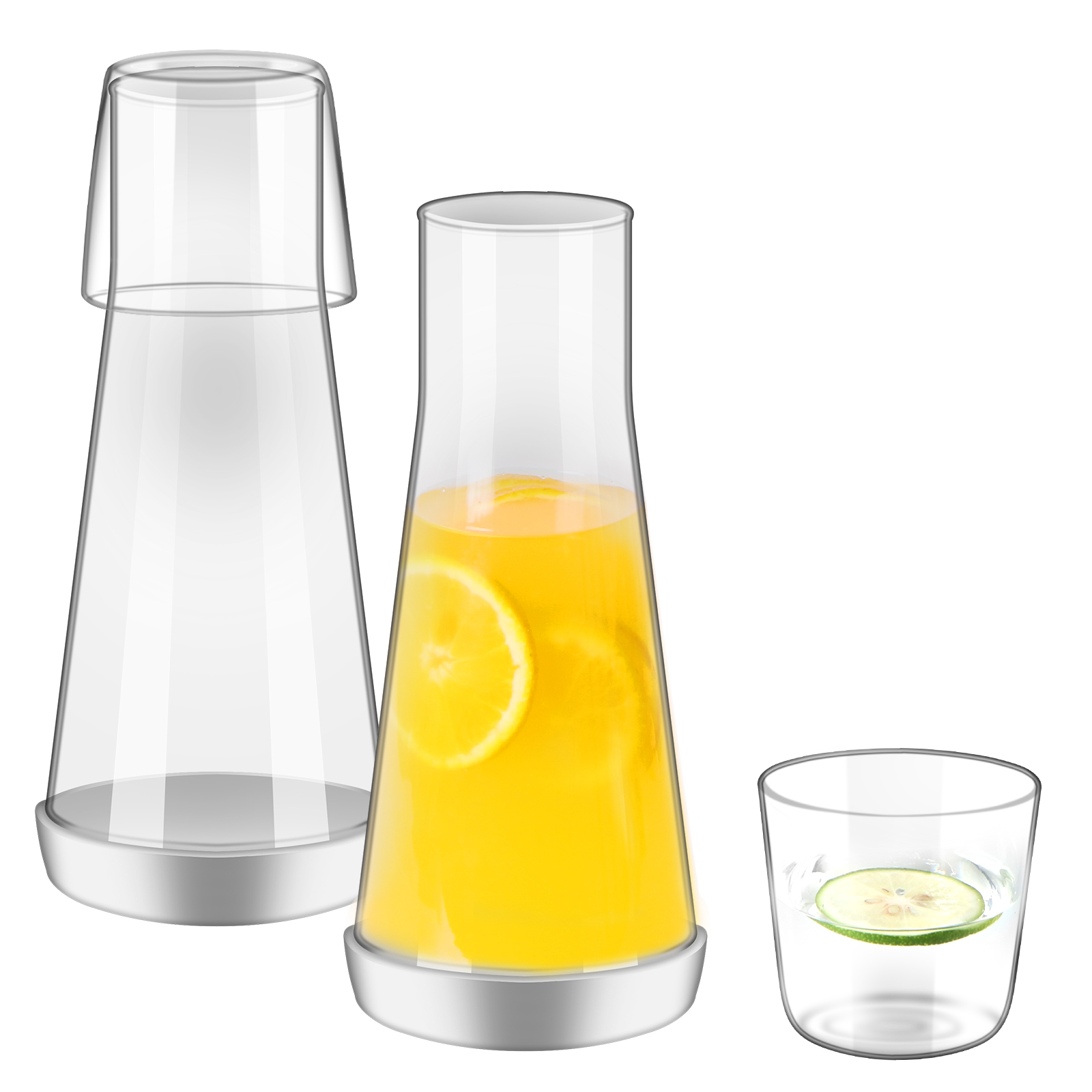 

nightstand water carafe and glass 2pcs 800ml, 501 Original