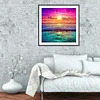 30 * 30CM Runde Bohrer Diamant Malerei-Sonnenuntergang Meer