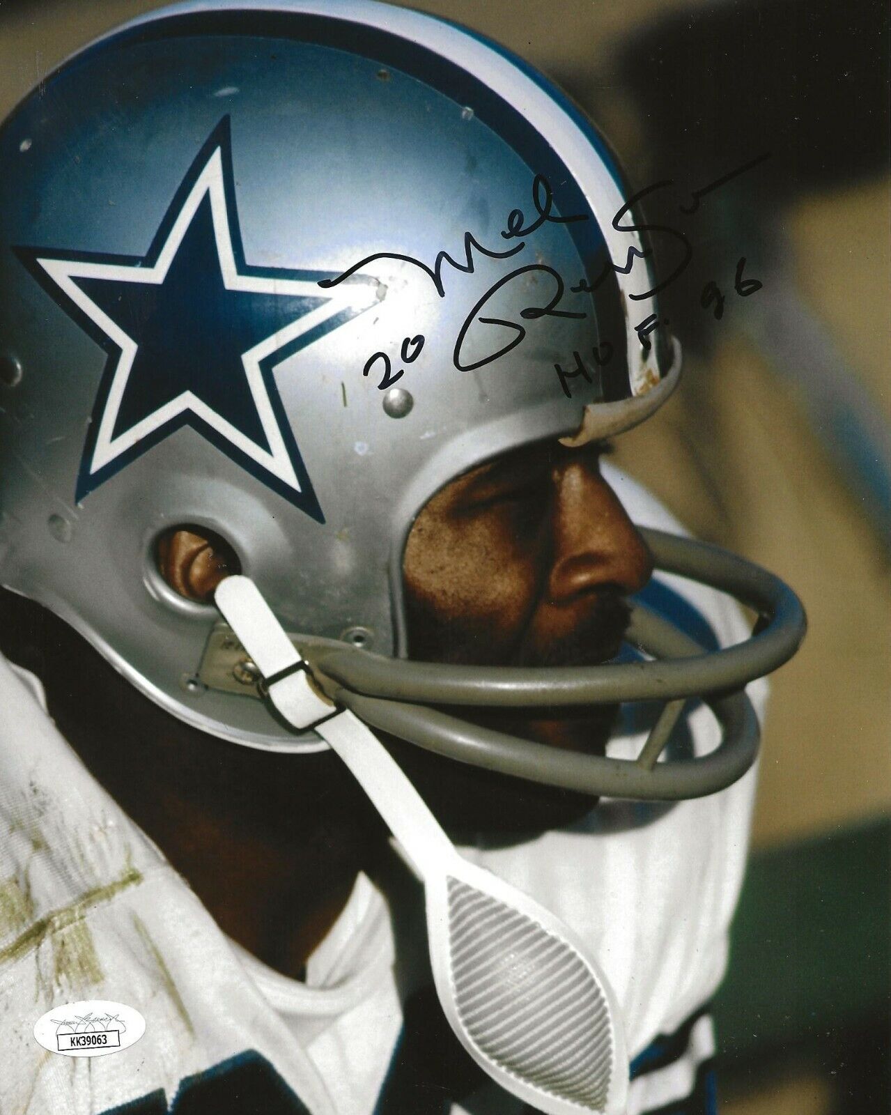 Mel Renfro signed Dallas Cowboys 8x10 Photo Poster painting autographed W/ HOF Inscription 7 JSA