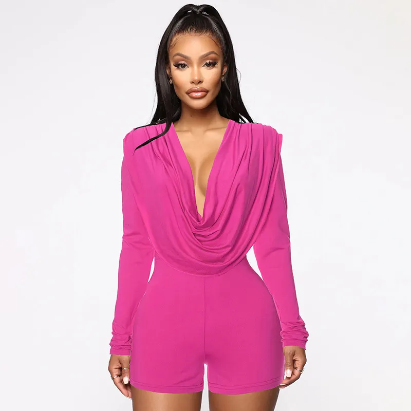 Brownm Brownm Summer New Fashion Niche Design Folded Folded Pocket-Bag Hip Jumpsuit