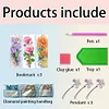 3Pcs Diamond Painting Flower Bookmark Making Kit Decoration
