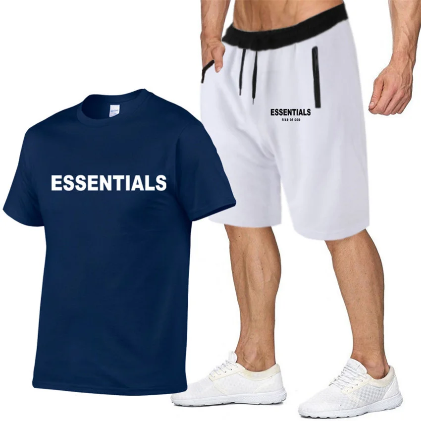 ESSENTIALS T Shirt + Shorts Sport Short Sleeve Set