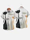 Trendy Casual Cartoon Cat Hawaiian Short Sleeve Shirt