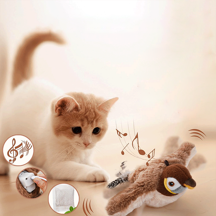 Interactive Chirping Bird Cat Toy