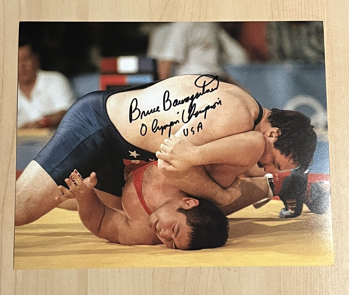 BRUCE BAUMGARTNER SIGNED 8x10 Photo Poster painting USA OLYMPICS WRESTLING AUTOGRAPH LEGEND COA