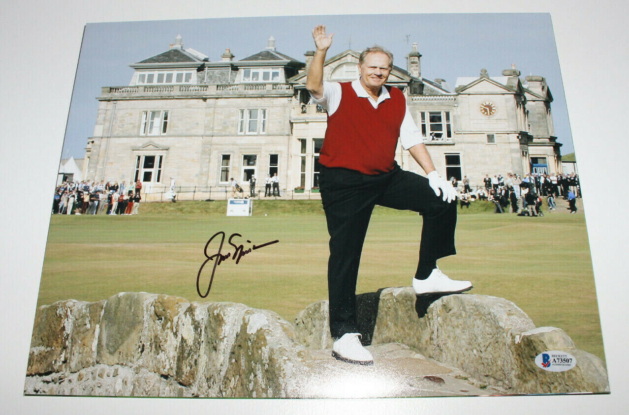 JACK NICKLAUS SIGNED 2005 BRITISH OPEN 11x14 Photo Poster painting BAS BECKETT PROOF SWILKEN