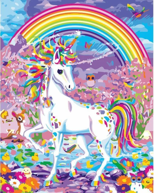 Animal Unicorn Paint By Numbers Kits UK For Kids HQD1380