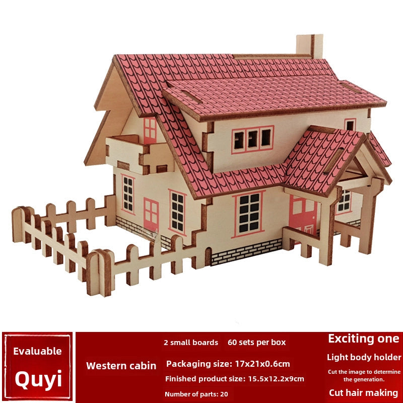 Stall Supply Children’s Wooden 3D Puzzle Adult Puzzle Christmas Building Handmade Educational Model Toy